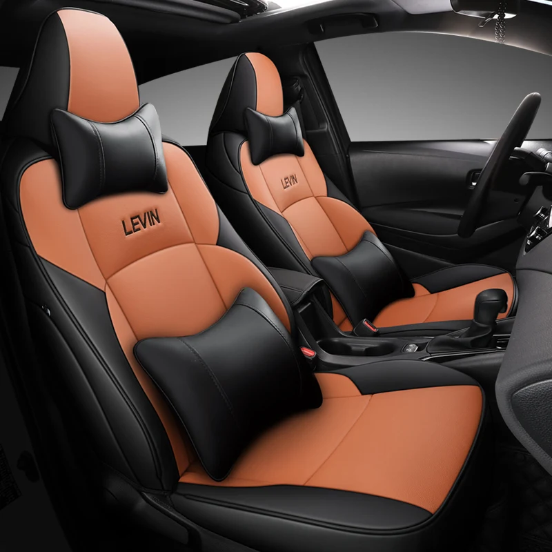 

Fashion Car Seat Covers Full Set Fit for Toyota Corolla Levin 2019-2022 Faux Leather Waterproof protection Seat Cushion Styling