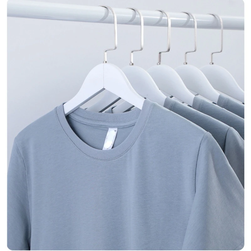 

New Pure Cotton Short-Sleeve T-shirt Men's and Women's Oversize Simple Fashion Basic Bottoming Shirt KX-790