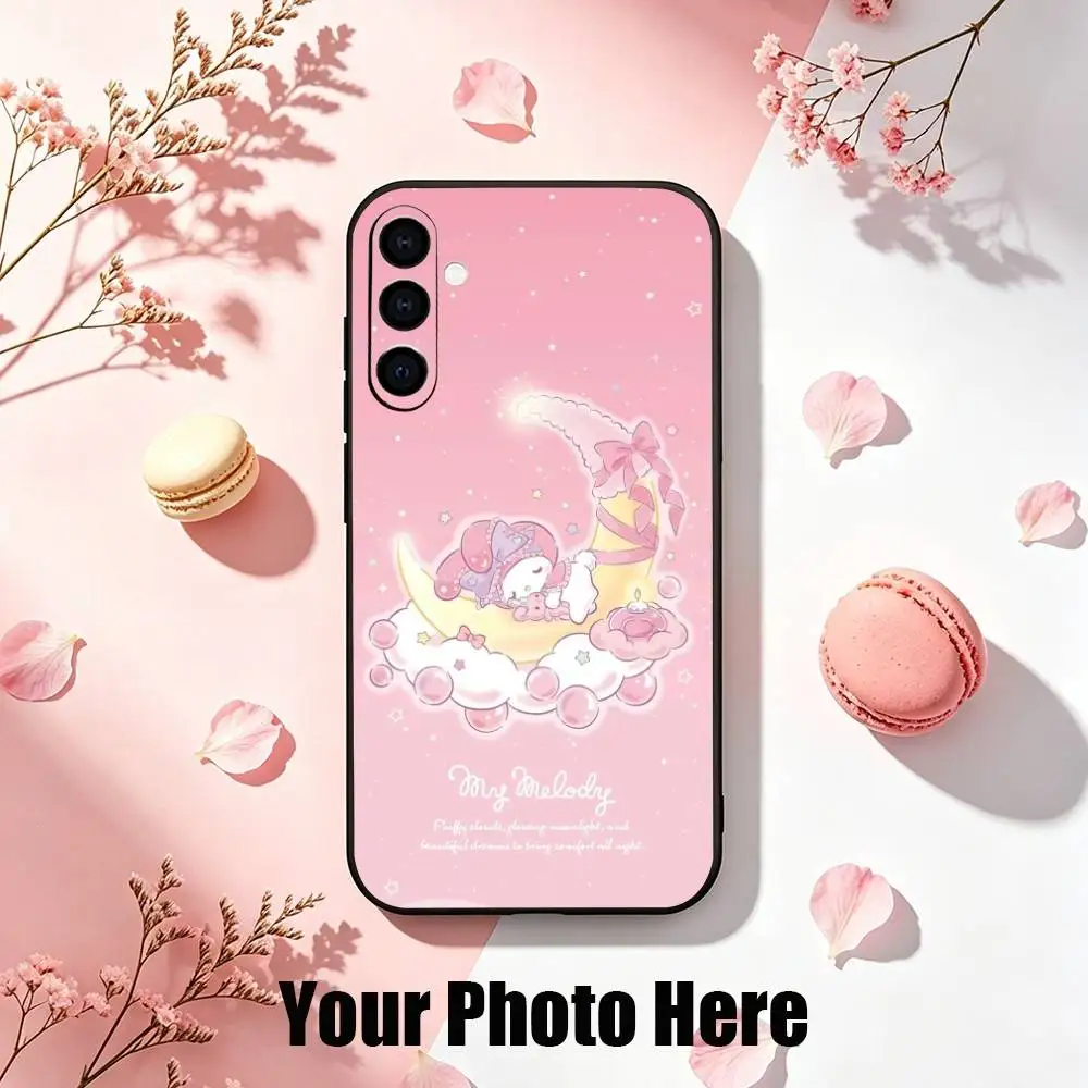 Фото Чехол для телефона с рисунком My M-Melodys Girls Fave для Samsung Galaxy A73, A72, A71, A70, A53, A52, A51, другие модели, мягкий черный чехол №5