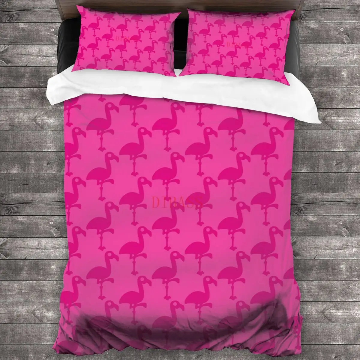 

Flamingo - Pink Panic Soft Microfiber Comforter Set with 2 Pillowcase Quilt Cover With Zipper Closure