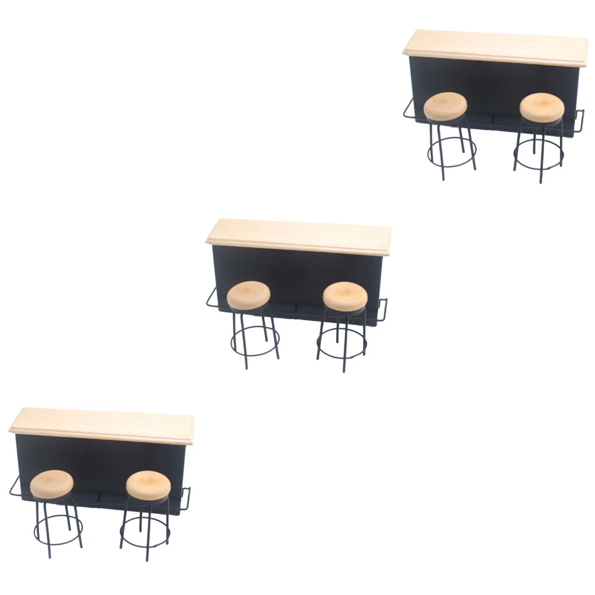 

Bar Miniaturemini Furnitureaccessories Chair Wooden Desk Toy Modelhouse Decor Small Ornament Stuff Playset Furnishings Retroset