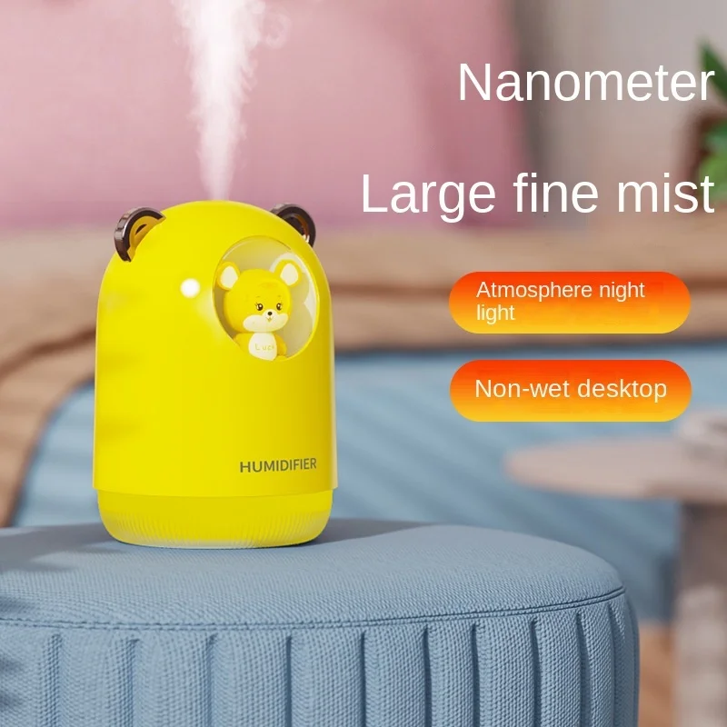 

USB Mini Tiger Air Humidifier Household Desktop Mini Bedroom USB Aromatherapy Machine Essential Oils Diffuser Rechargeable