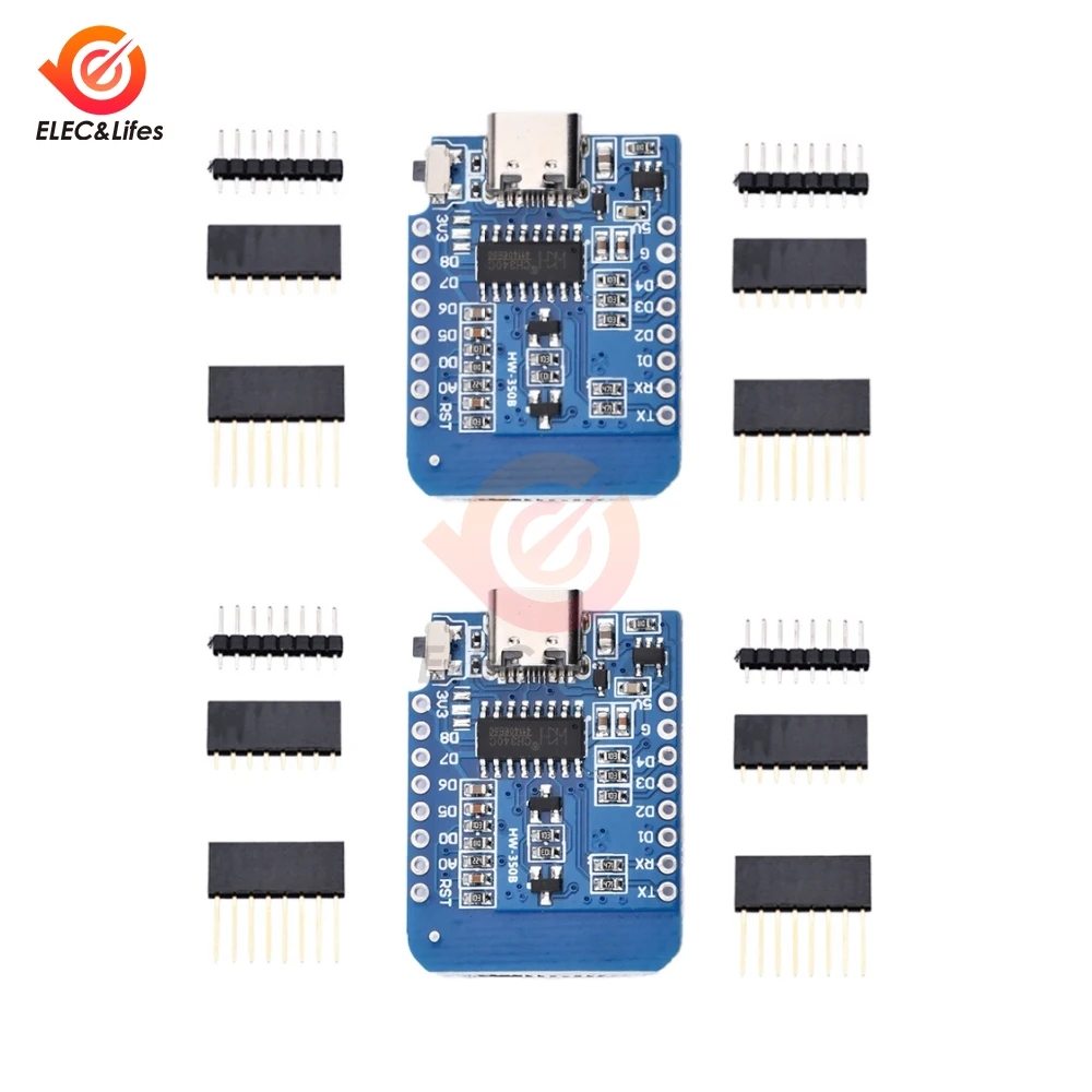 2 шт. D1 Мини-плата для разработки Wi-Fi ESP8266 Φ CH340G CH340 Wemos Mini Nodemcu Lua Iot плата 3 В