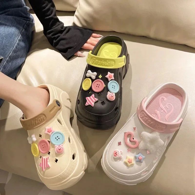 Женские сандалии на толстой подошве новинка 2024 летняя верхняя одежда пляжные