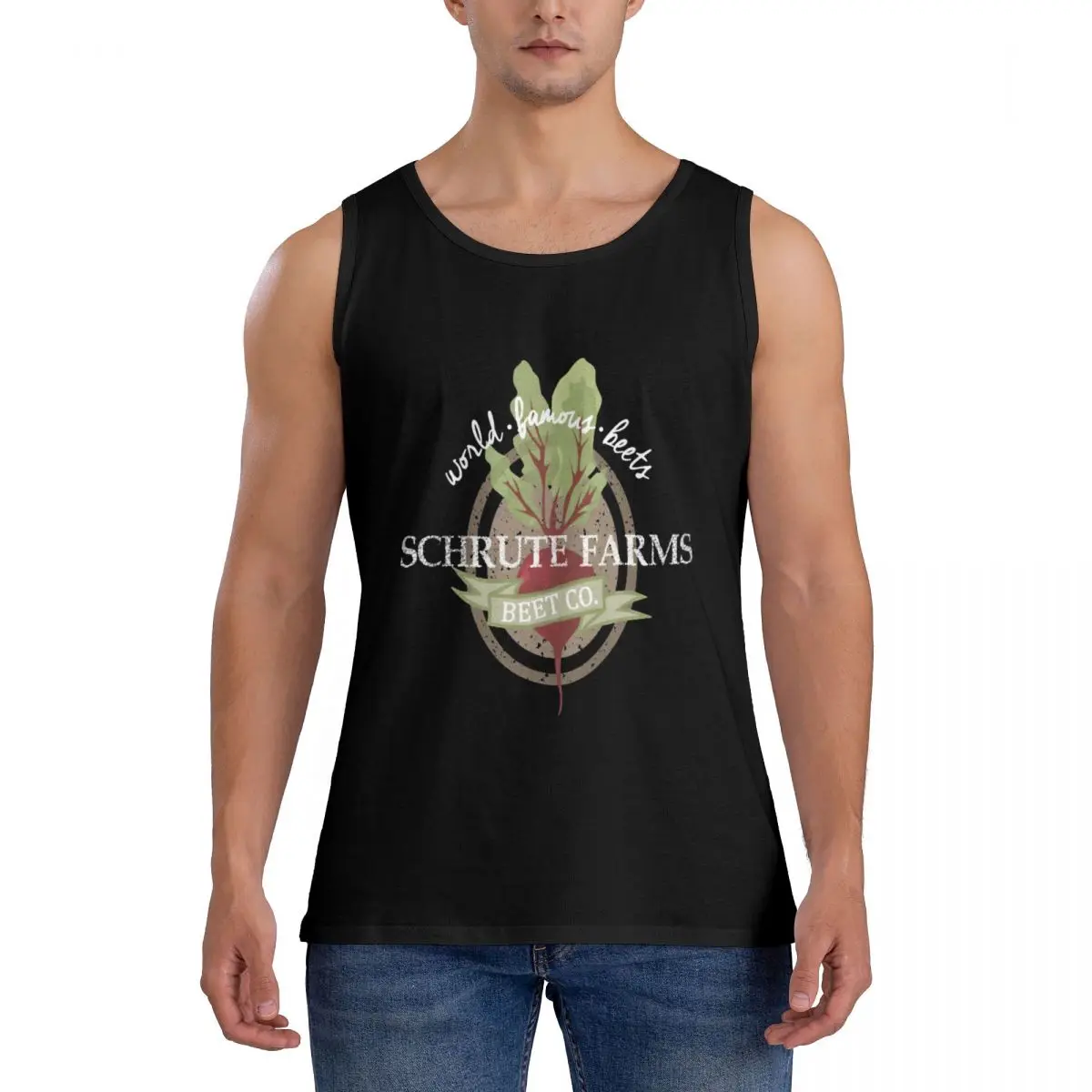 

Майка Schrute Farm Мужская для фитнеса, Повседневная рубашка из 100% хлопка, обвязка мышц, жилет для тренажерного зала, лето