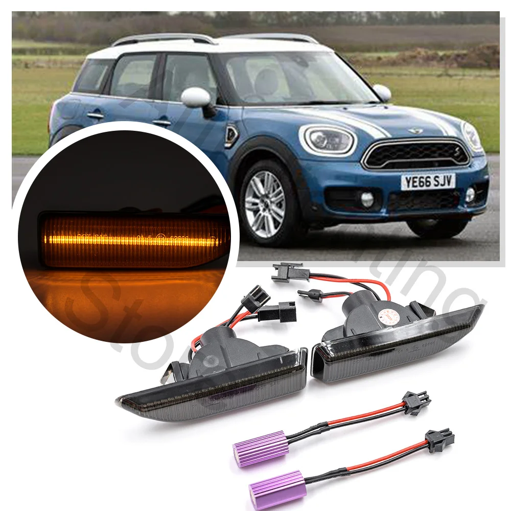 

2PCS For Mini Cooper F60 Countryman 2017 2018 2019 2020 2021 2022 OEM LED Dynamic Side Marker Light Turn Signal Blinker Lamp