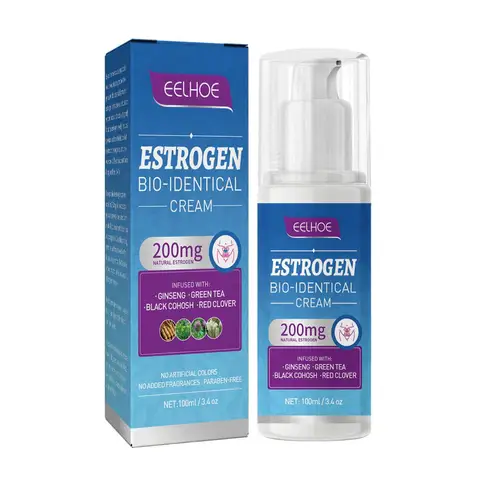 Крем эстроген 100 мл для облегчения менопаузы, крем натуральный прогестерон для облегчения менопаузы, увлажняющий антивозрастной подтяжки