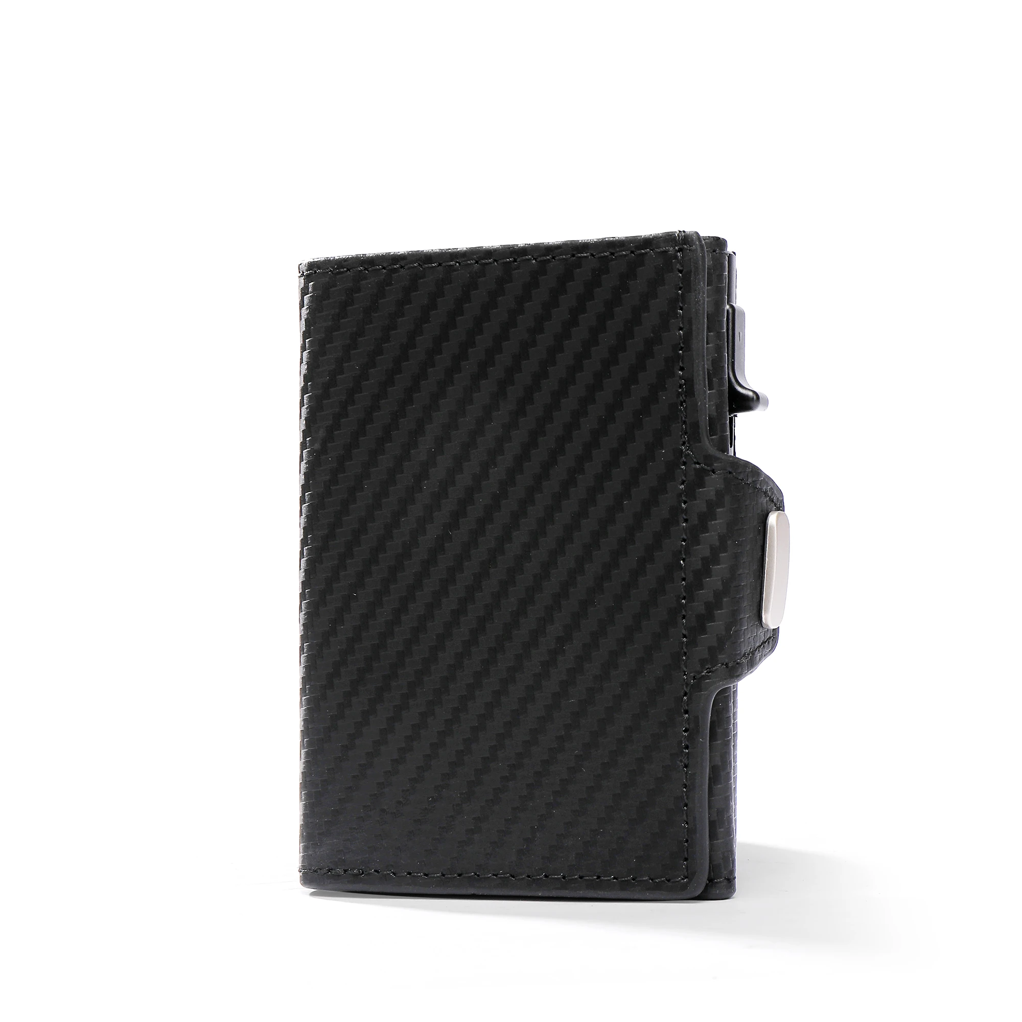 Многофункциональный бумажник для мужчин двухслойный из углеродного волокна и