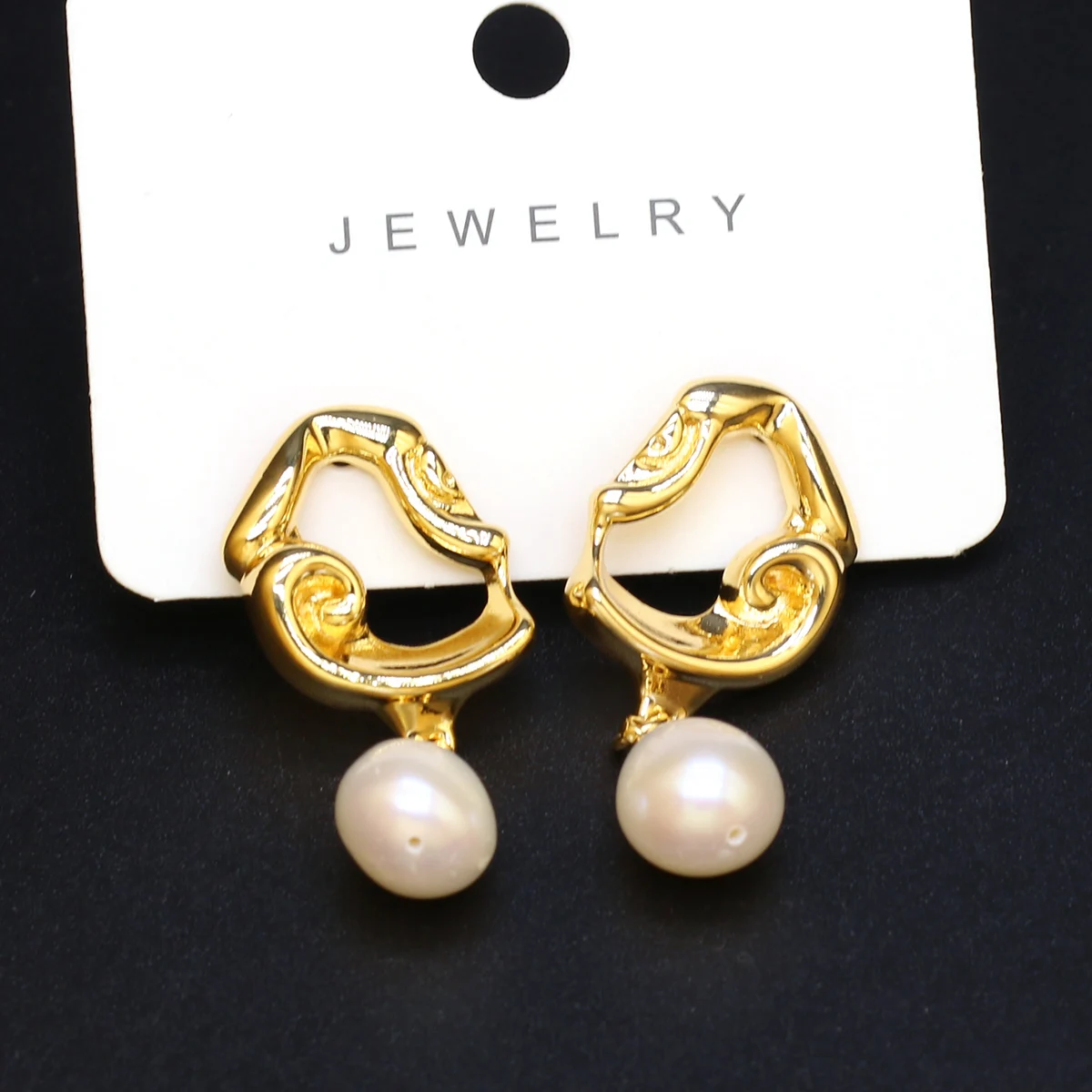 

A Pair Natural Freshwater Pearls Earrings Vintage 18K Gold Color Pearl Earrings For Women Luxury Wedding Jewelry Anniversary