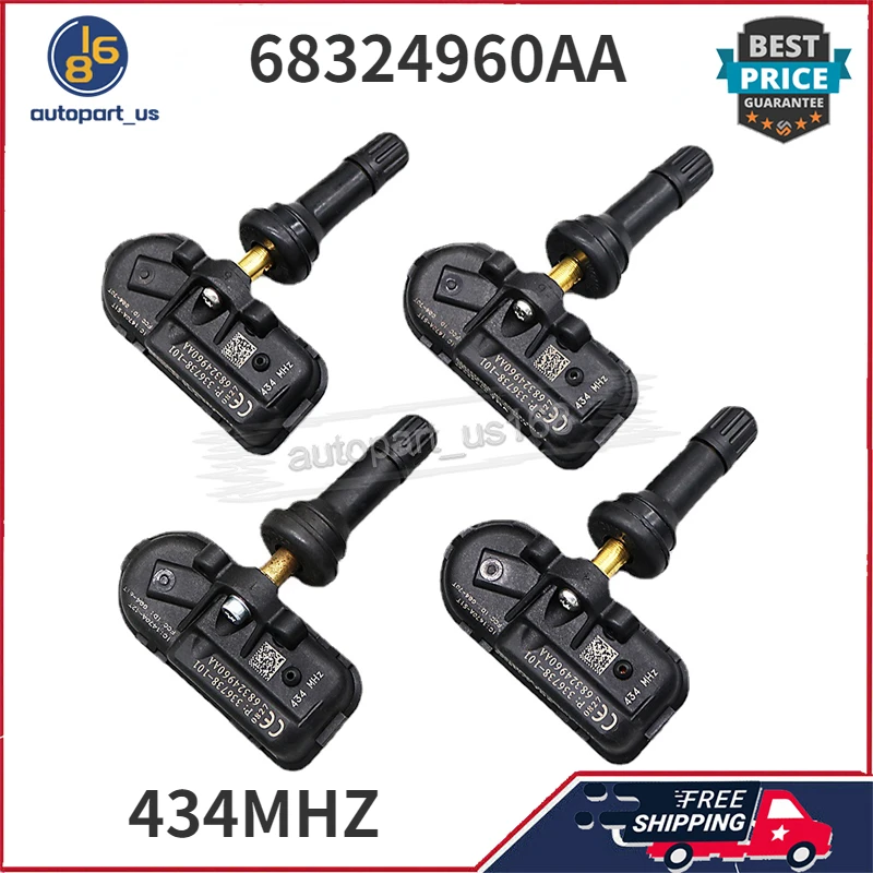Для JEEP CHEROKEE, ОЗУ 1500, ОЗУ 1500, Классическая ОЗУ 2500, ОЗУ 3500, датчик давления в шинах TPMS, 434 МГц, 68324960AA Для JEEP CHEROKEE, ОЗУ 1500, ОЗУ 1500, Классическая ОЗУ 2500, ОЗУ 3500, датчик давления в шинах TPMS, 434 МГц, 68324960AA