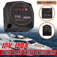 digital display durable dual battery isolator 12v 140a waterproof voltage sensitive split charge relay for camper car rv yacht