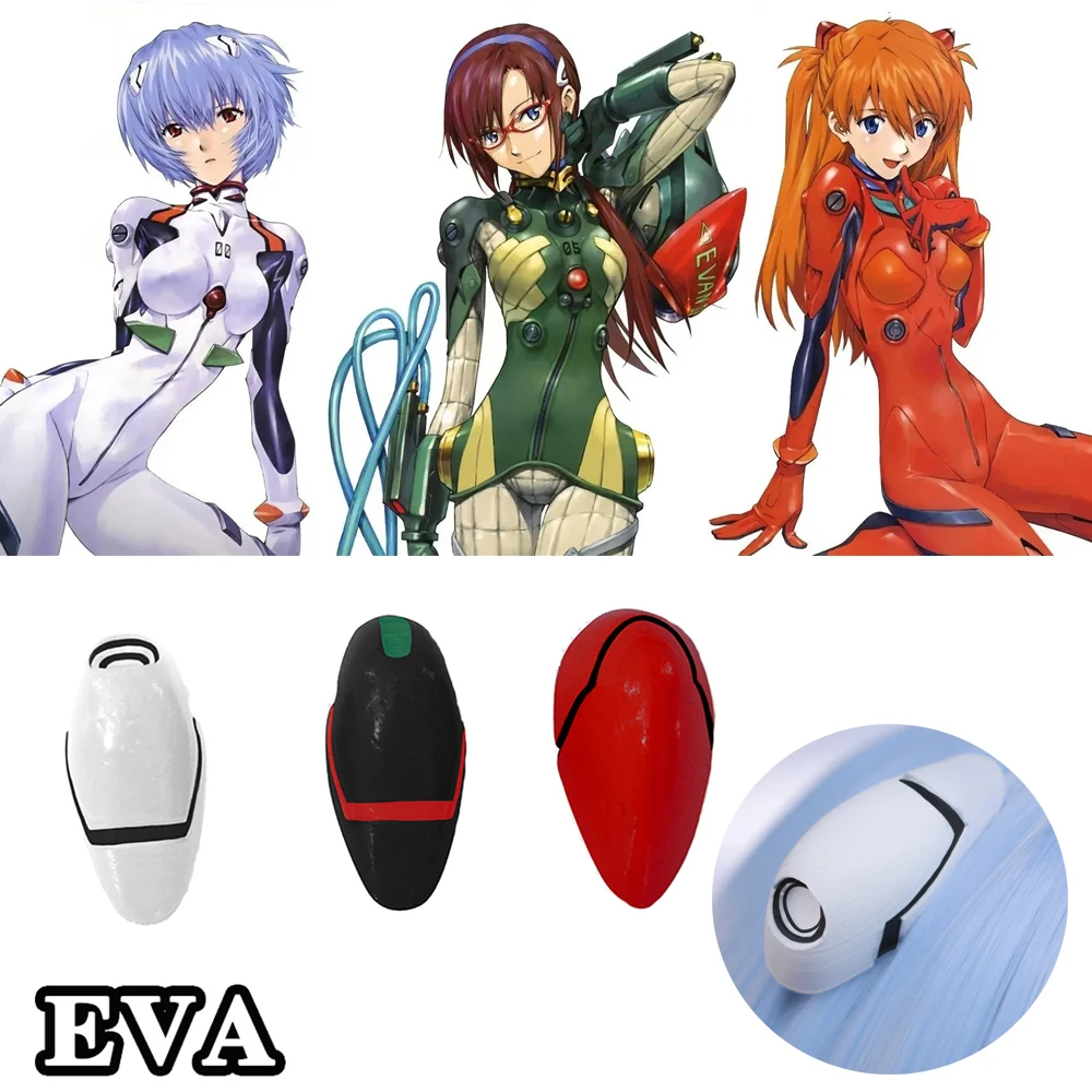

Anime EVA Hair Clip Resin Asuka Langley Soryu Ayanami Rei Cosplay Accessories Headgear Hair Clip Hair Accessories PVC Material