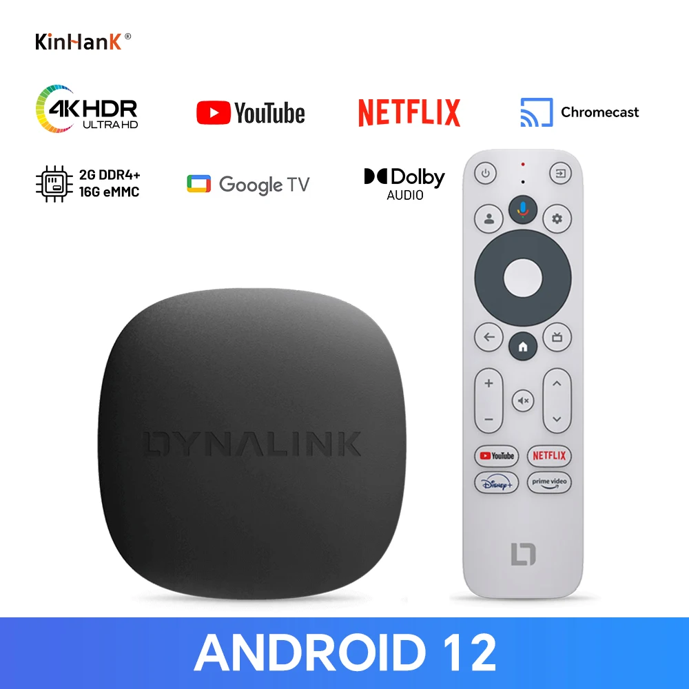 ТВ-приставка KINHANK на базе Android 12 0 с поддержкой Netflix 4K Ultra HDR10 +