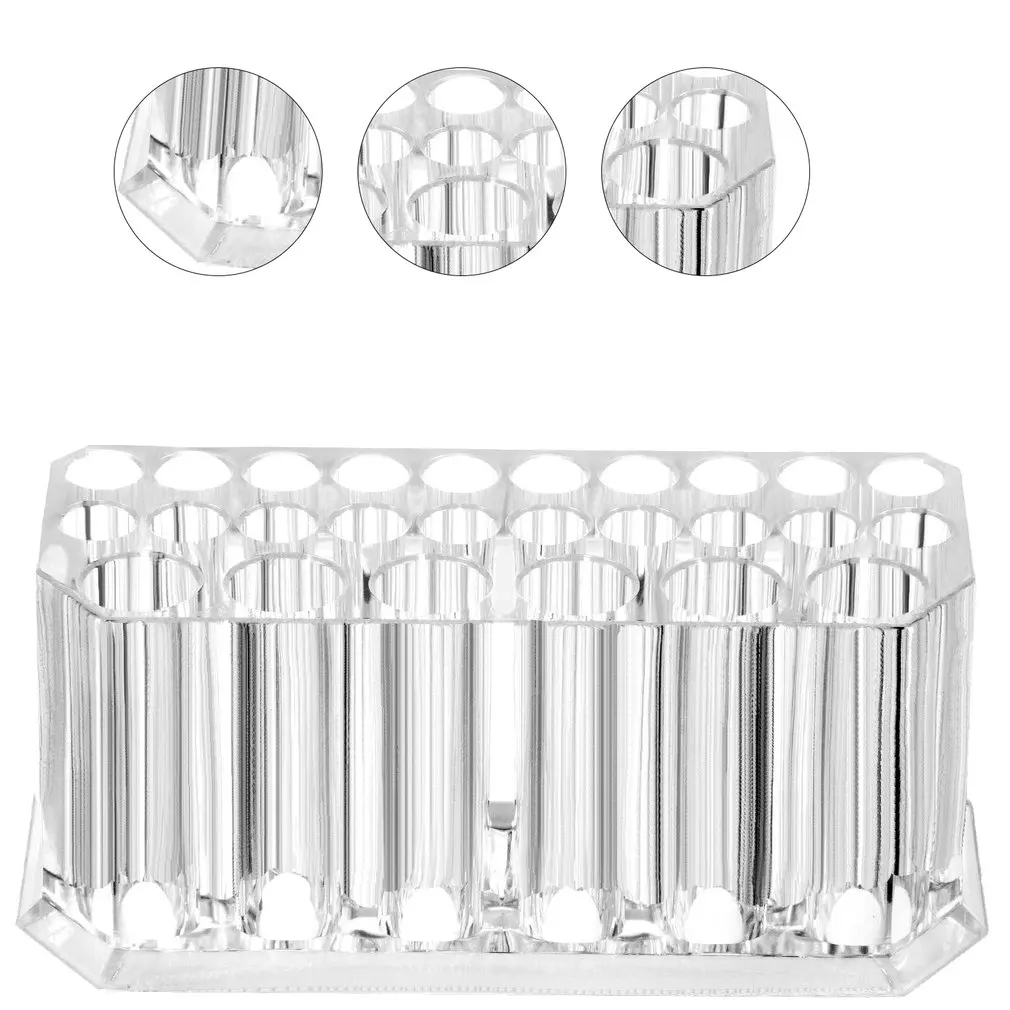 

Storage Box 26-hole Slot Eyeliner Storage Box Dresser Desktop Display Stand Transparent Acrylic Storage Box