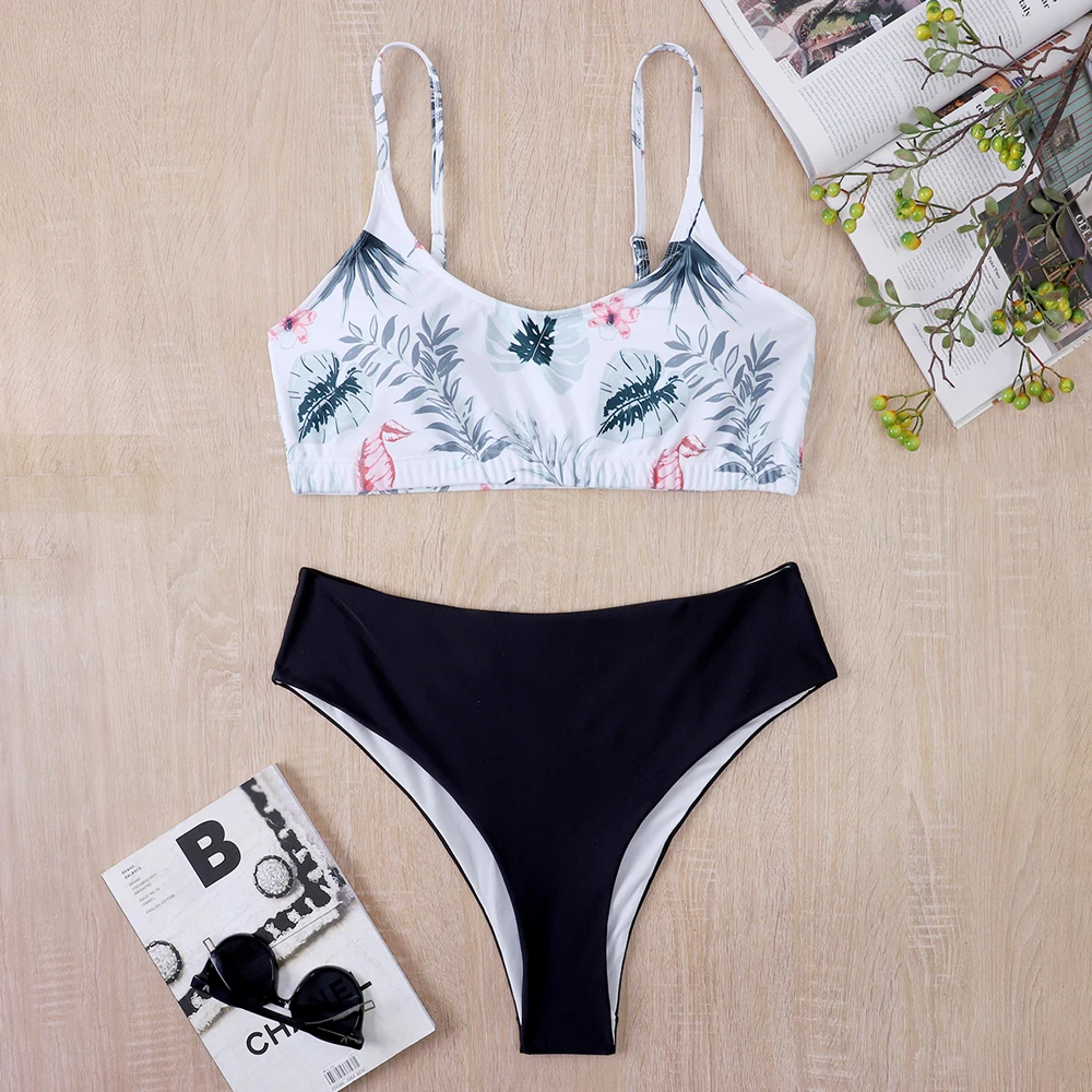 Новинка 2022 женский купальник-бикини с высокой талией большой размер |