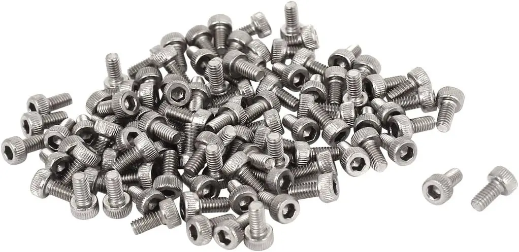 

M2.5x5mm Hex Key Socket Head Knurl Cap Screws Bolts 100pcs