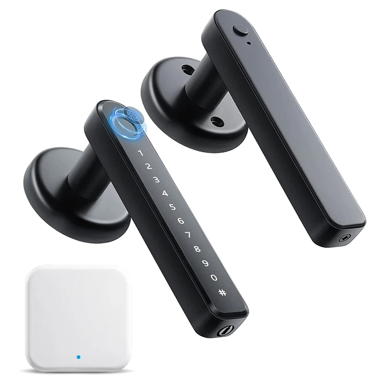 

Fingerprint Door Lock Smart Door Lock Knob With Keypad And Key Biometric Door Lock Ttlock App With Wifi Gateway