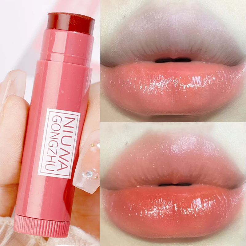 

3 Colors Lipstick Jelly Colored Lip Balm Moisturizing Lipstick Waterproof Long Lasting Black Tea Lip Tint Korean Makeup Cosmetic