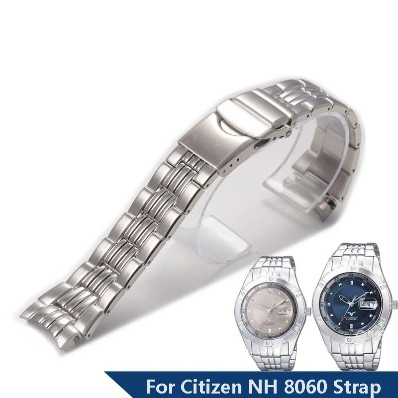

Ремешок из рафинированной стали для часов Citizen NH 8060 Series, мужской ремешок с цепочкой для часов 20 мм