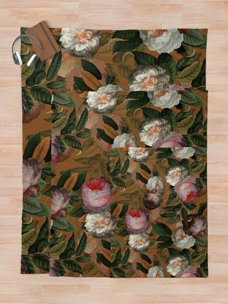Медь Джа Дэвидс. de Heem винтажное одеяло с розами и цветами в ботаническом саду