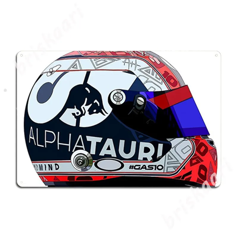 

Металлические знаки Pierre Gasly Helmet 2020, Настенный декор, кухня, кинотеатр, гостиная, оловянные плакаты