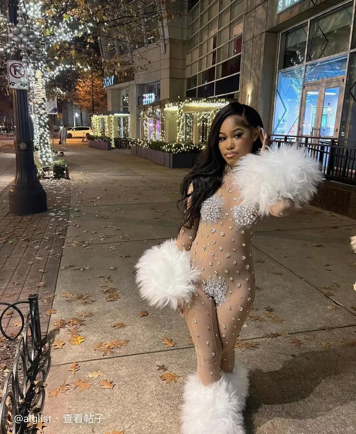 Сексуальный узкий длинный брючный комбинезон с кристаллами и бриллиантами