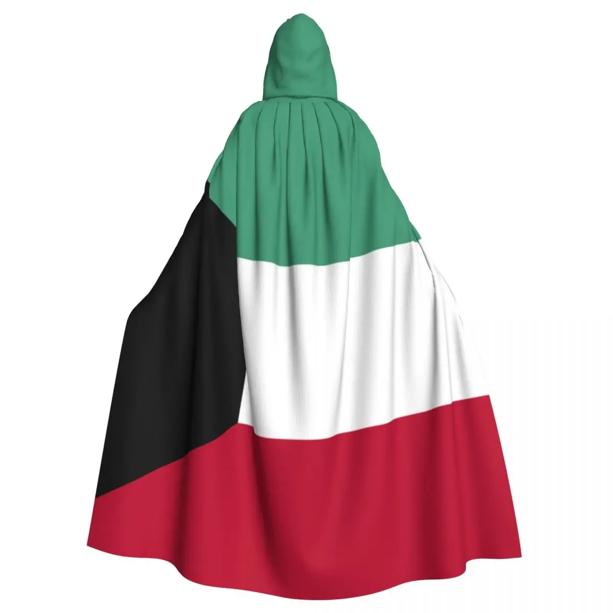 Унисекс взрослый Кувейтский флаг с капюшоном длинный костюм ведьмы косплей