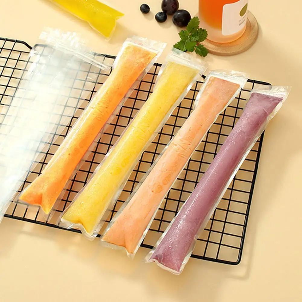

10Pcs Disposable Freezer Mold Bag Crushed Ice Popsicle Bags For DIY Making Liquids Juice Drinks Water Yogurt Ice Cream Bag O6U4