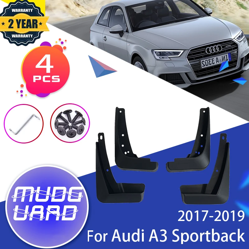 

Mudflap Mudguard Fender For AUDI A3 Sportback 8V MK3 2017 2018 2019 Front Rear Wheels Splash Mud Guards Car Accessories