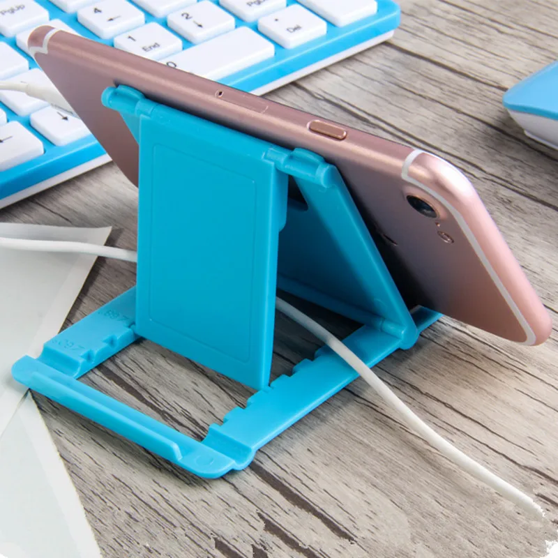 7 Colors Mobile Phone Desk Stand Universal Phone Holder Tripod foldable Plastic Table Holder Stand for Mobile Phone Tablet PC