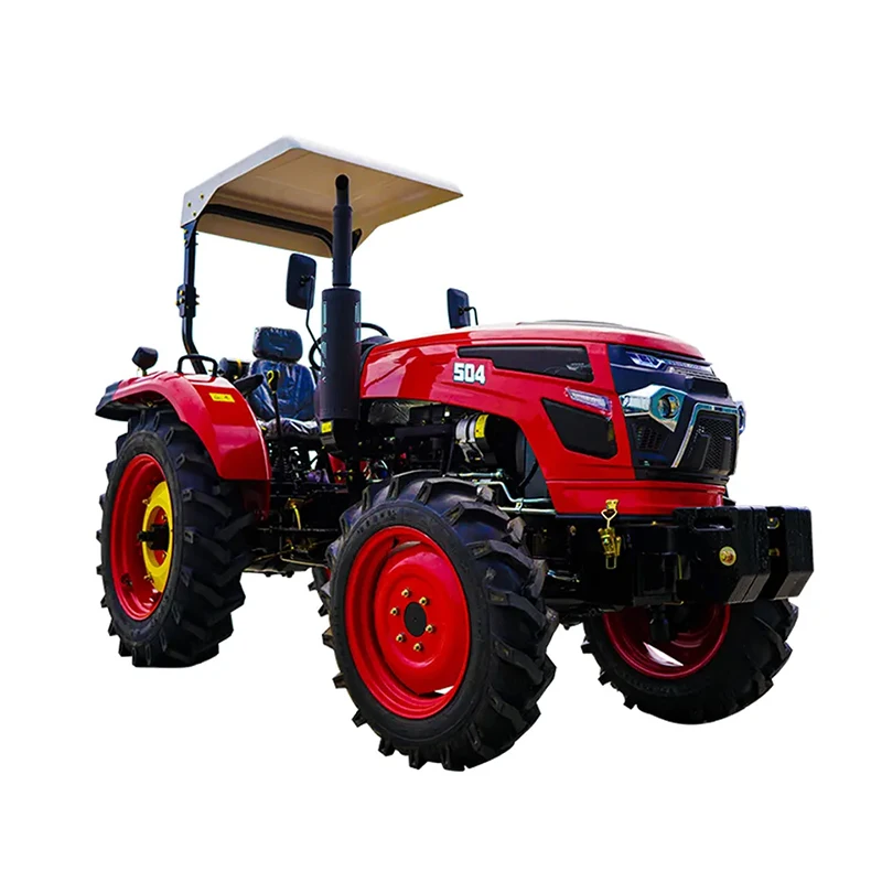 4WD Mini Tractor Agriculture Farm Tractor 50HP 60HP 4X4 Compact Tractor with Front Loader and Backhoe For Sale