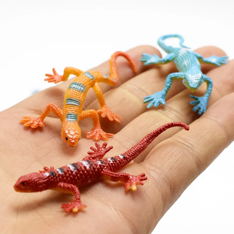 

12Pcs Rubber Lizard Toy Funny Gift Kids Gadget Insolite Most Sold Novelties игрушки для детей Jouet Enfant 2 3 4 8 Ans Garçon