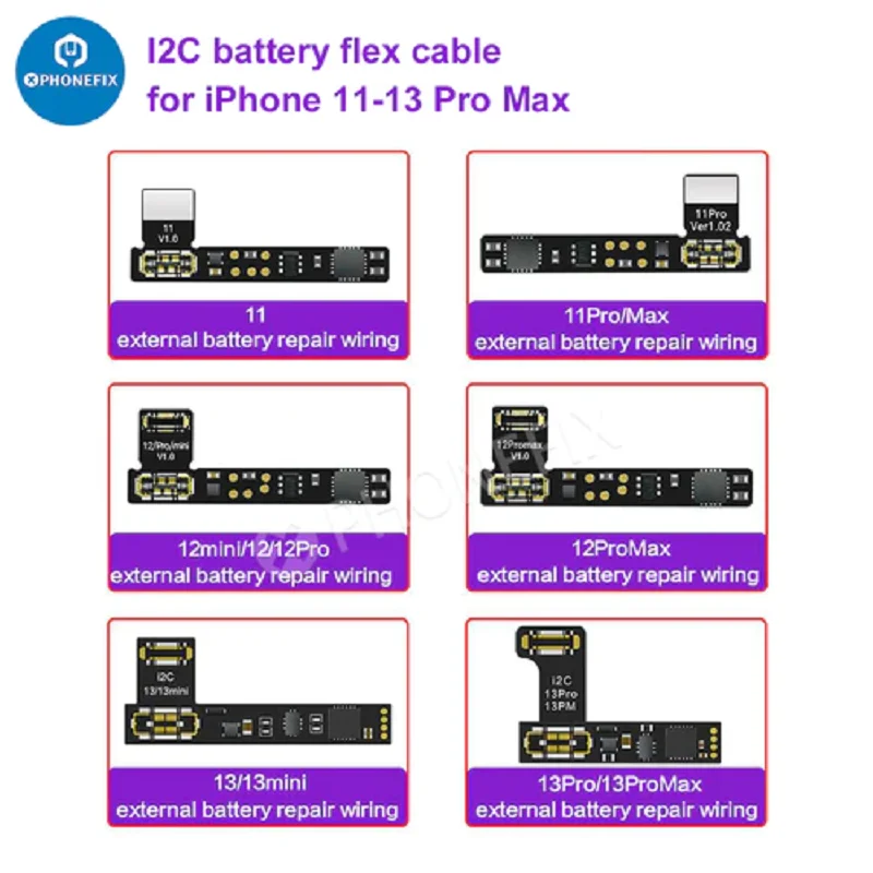 I2C BR-11 13 корректор данных аккумулятора ремонт аккумулятора гибкий кабель 100% исправления неподлинной батареи предупреждающая ошибка для iPhone...