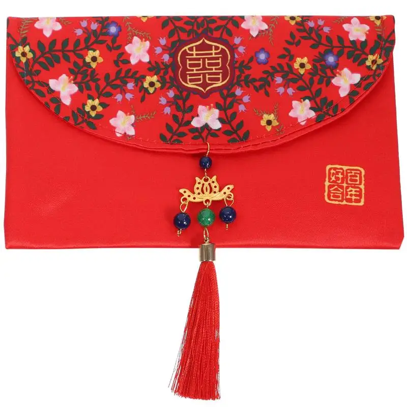 

Wedding Red Envelope Chinese Money Envelope Fabric Red Packet Jewelry Gift Bag