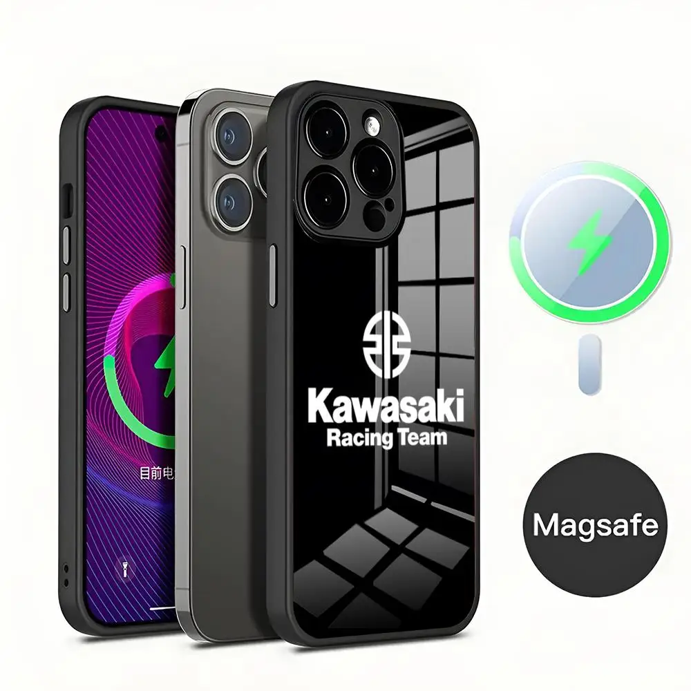 Maisto K-kawasakies Мотоциклетный чехол для телефона Магнитный Iphone 16 15 13 12 14 11 Pro Max Mini X Xr Xs 8