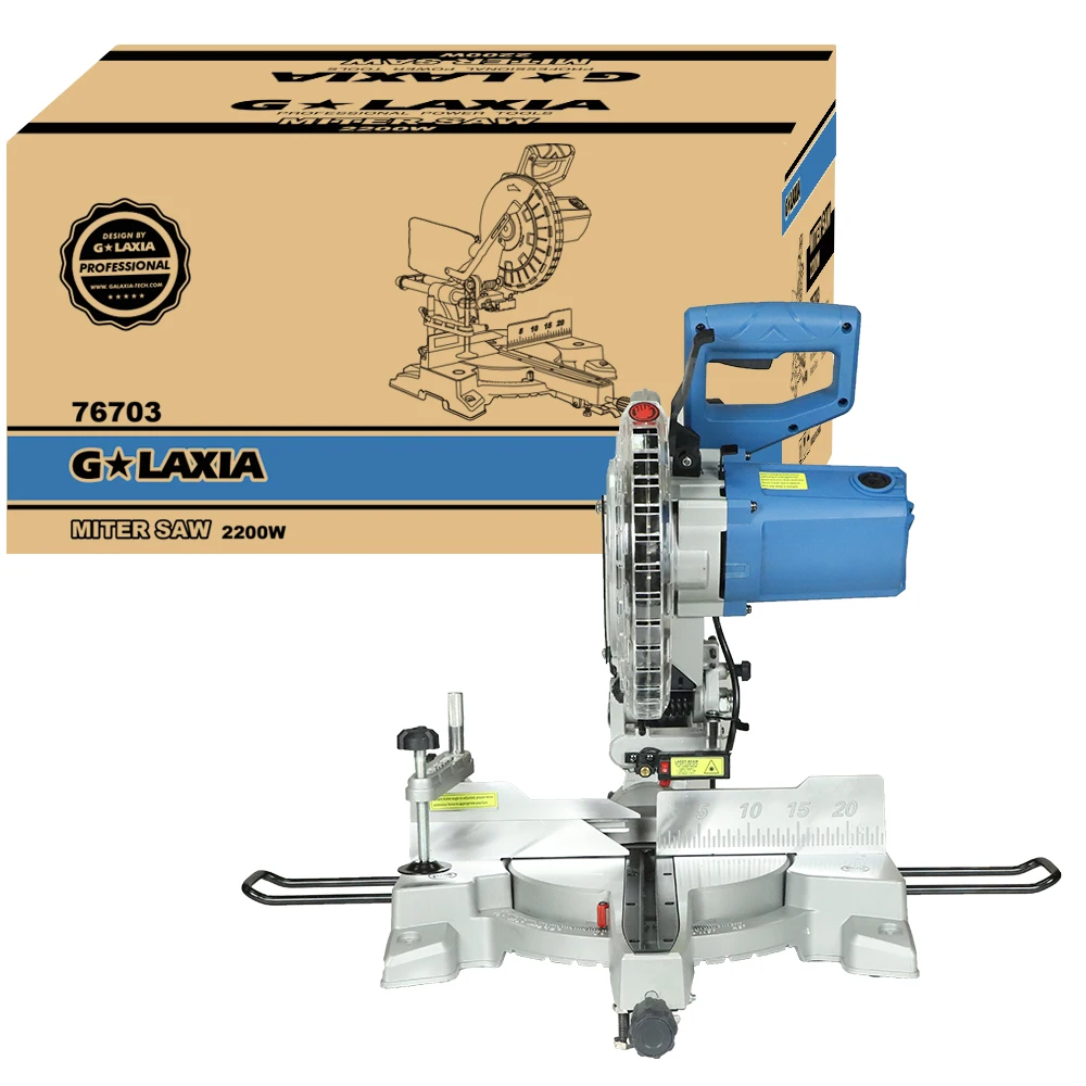 

China Manufacturer OEM Supported 2200W Electric Compound Sliding Miter Saw