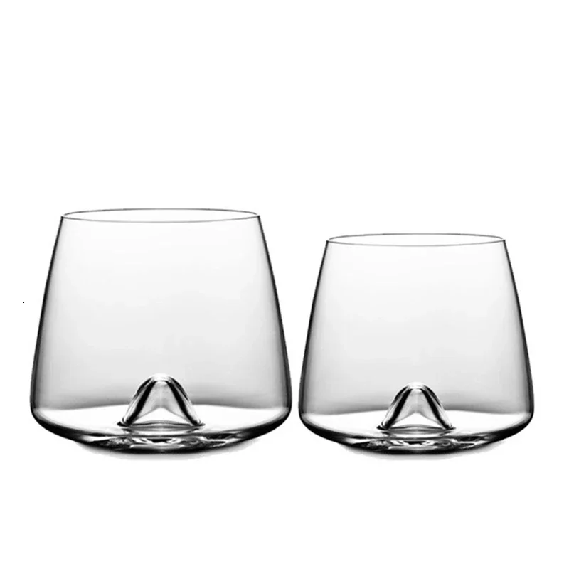 Whiseddy Crystal Scotch Glass Whisky Rocks Glasses Tumbler Eddy Bottom Swirl Дизайнерская чашка для вина бара Verre