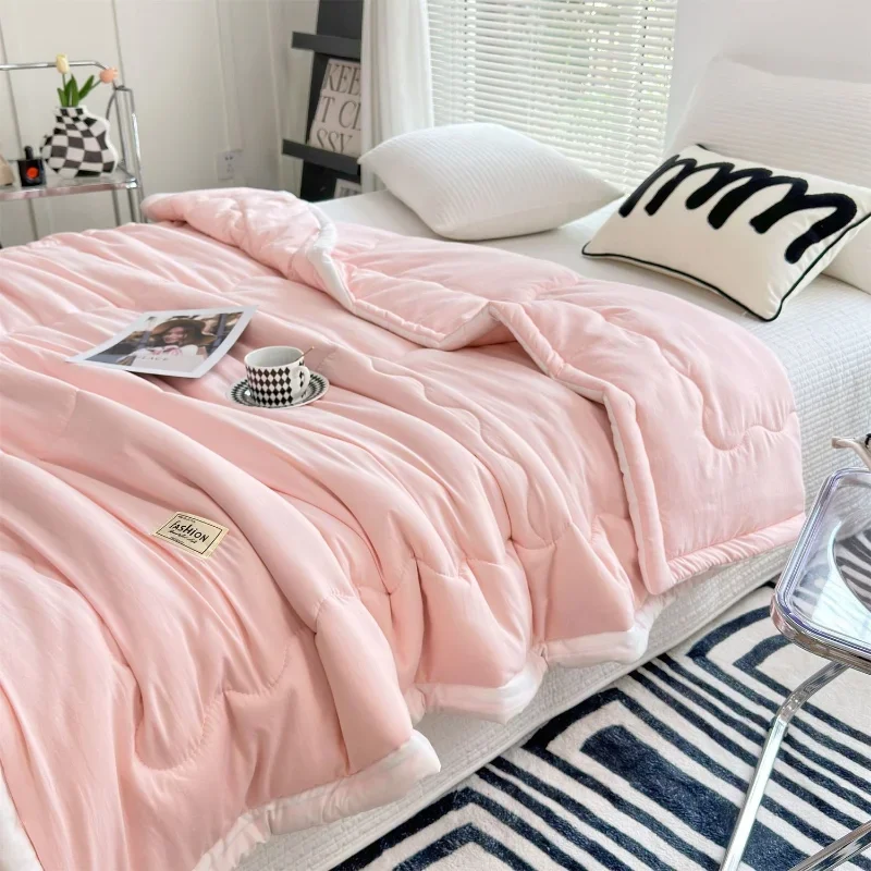 

Летнее охлаждающее одеяло для кровати, Утяжеленные одеяла для горячего сна, взрослые, дети, домашняя парная кровать, воздушное одеяло, одеяло