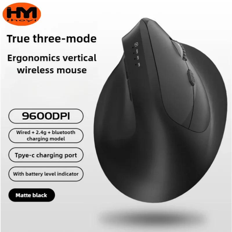 Оригинальная беспроводная мышь ihoyi эргономичная 2 4G Bluetooth офисная бесшумная с