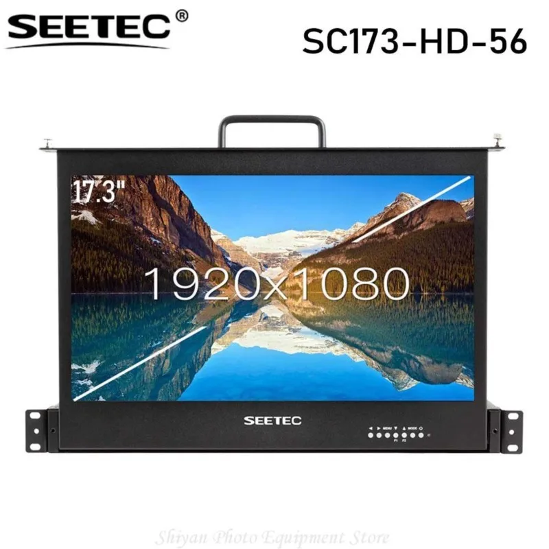 

SEETEC SC173-HD-56 Full HD 17.3 Inch 1RU Pull Out Rack Mount Monitor 1920x1080 for Broadcast Director Monitor Peaking Focus Assi