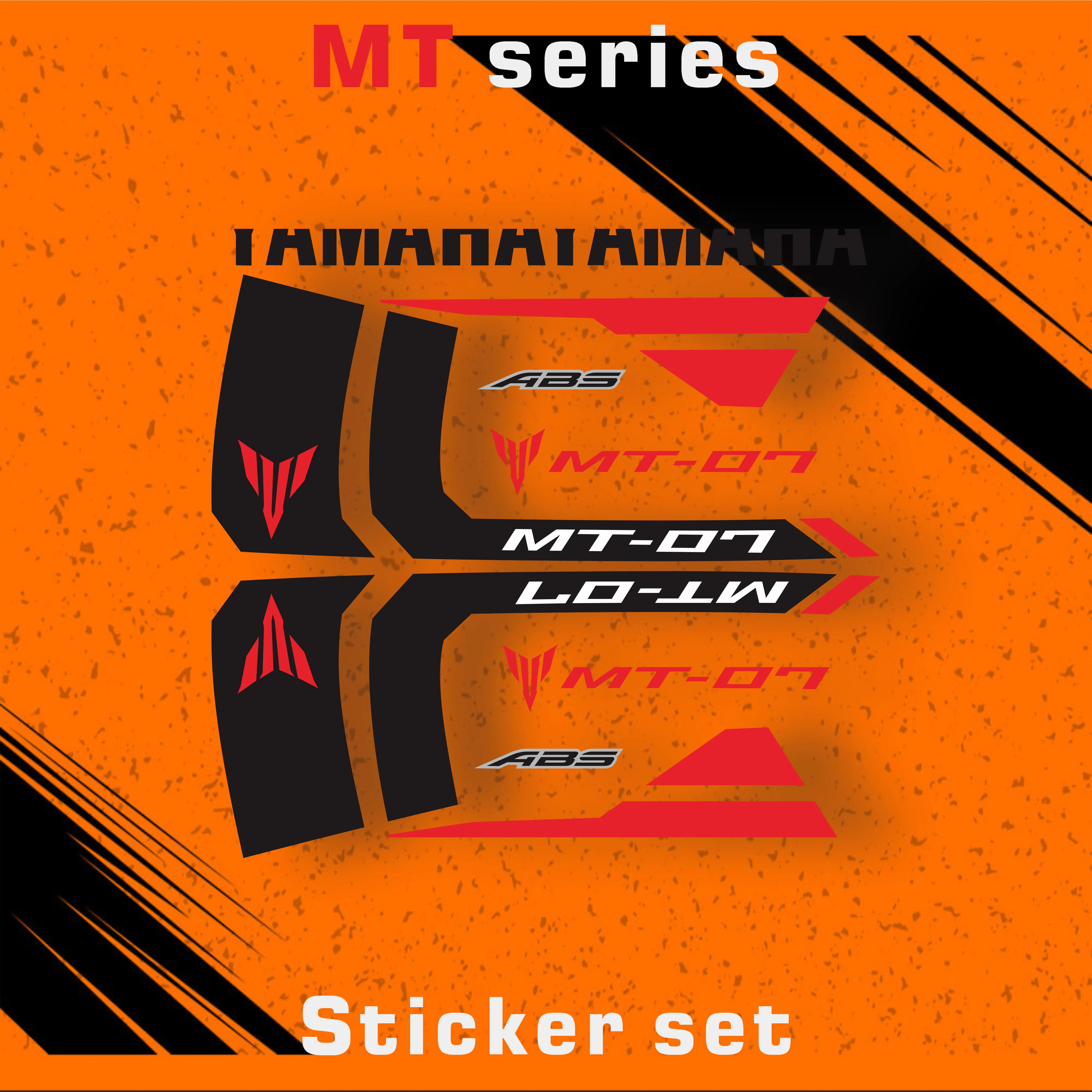 

For MT-07 MT07 Twin Stripes Fuel Tank Stickers Motorcycle Waterproof Accessories Decals