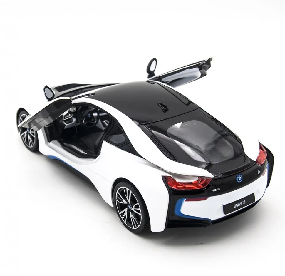 Радиоуправляемая машина Rastar BMW i8 White 1:14 (двери открываеются с пульта) - RAS-71000-W |