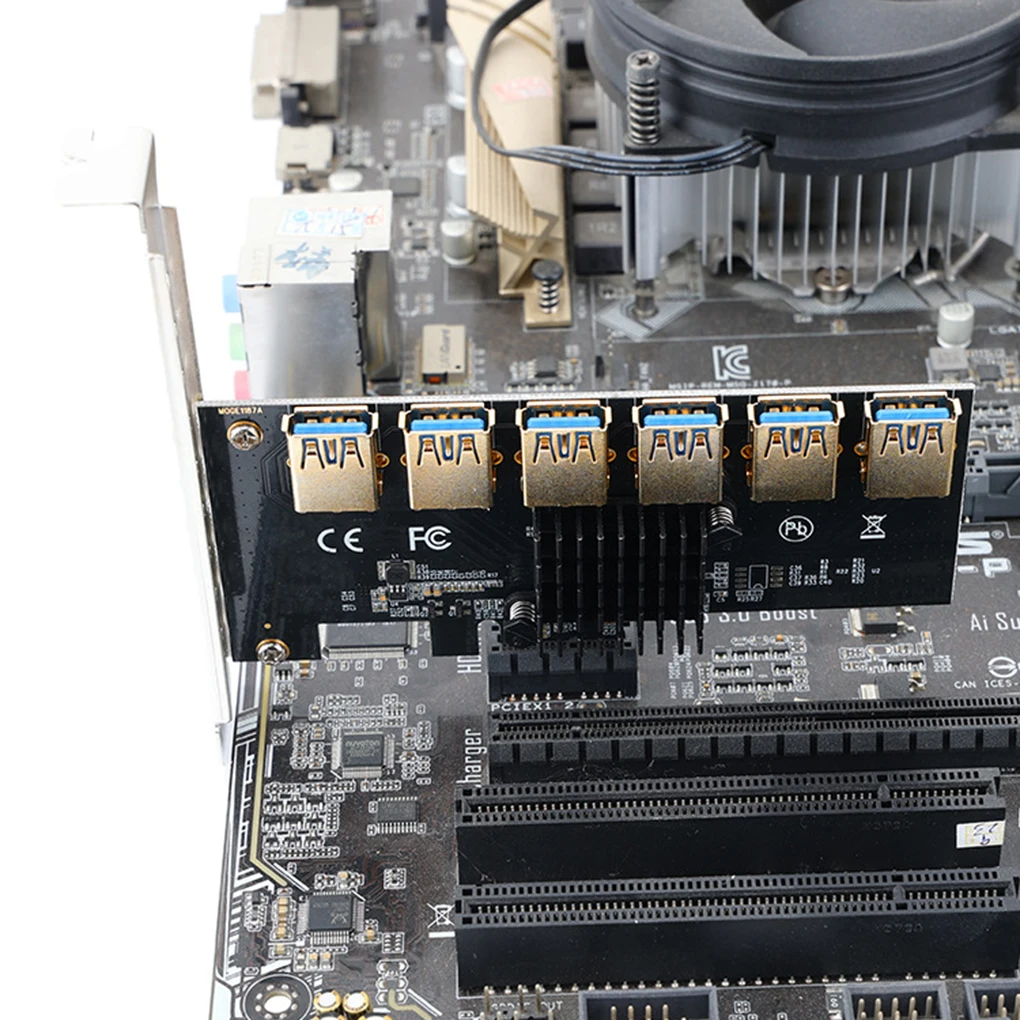 

PCI-E X1 X4 X8 X16 к USB 3 0 удлинитель 5 Гб s PCI-Express адаптер печатная плата сплиттер плата расширения оборудование для майнинга