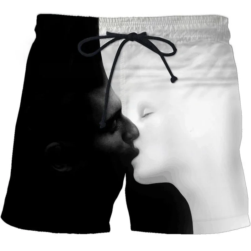 Летние мужские повседневные шорты пляжные с 3D принтом крутые плавки для серфинга