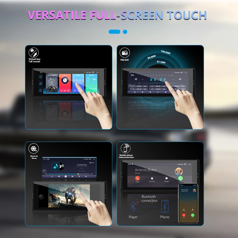 Универсальная Автомагнитола 1din мультимедийный плеер на Android сенсорный экран 6 9