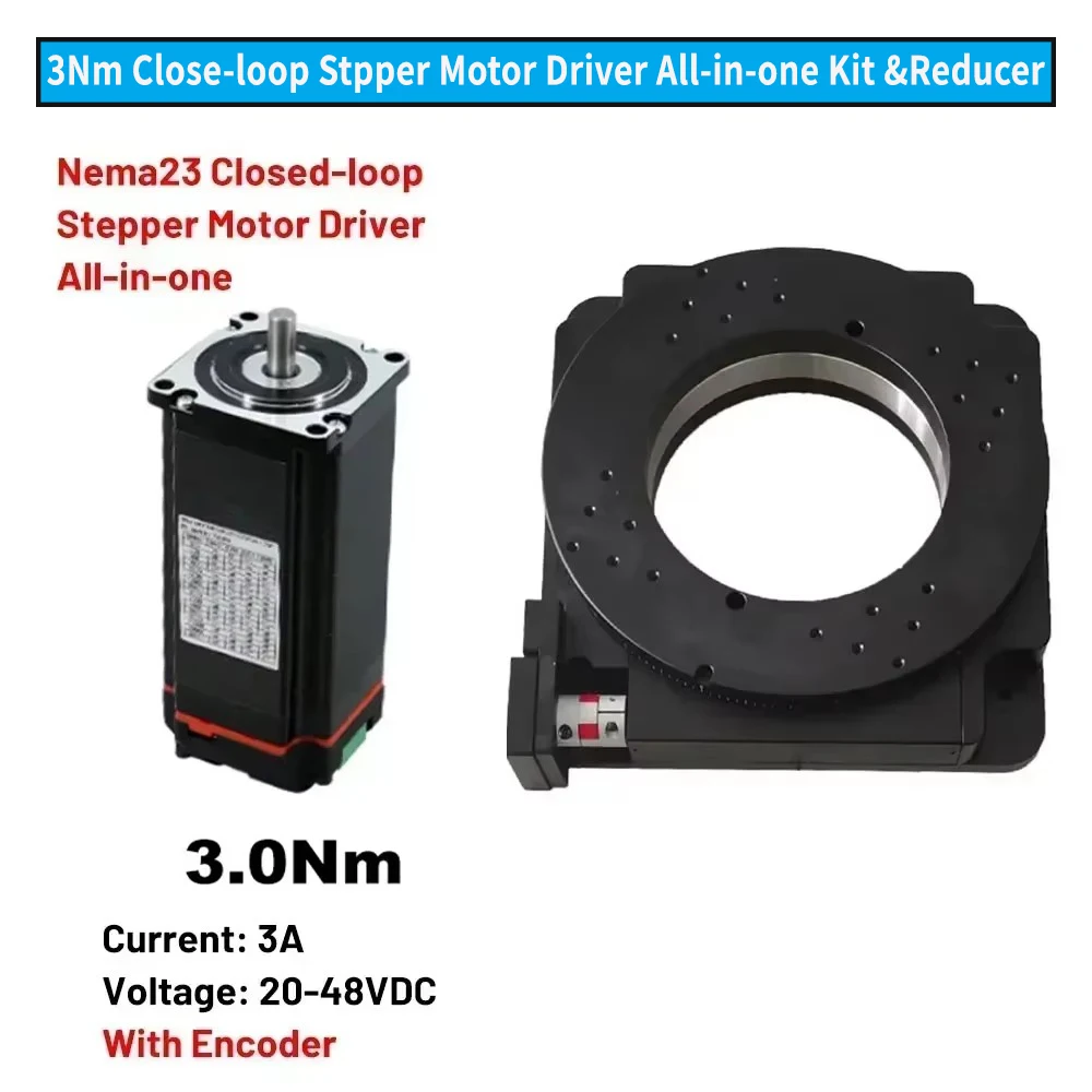 

Индексирующая пластина на 360 градусов, высокоточный электрический поворотный стол, соотношение 180/288:1, комплект привода шагового двигателя Nema 23, сменный двигатель DD