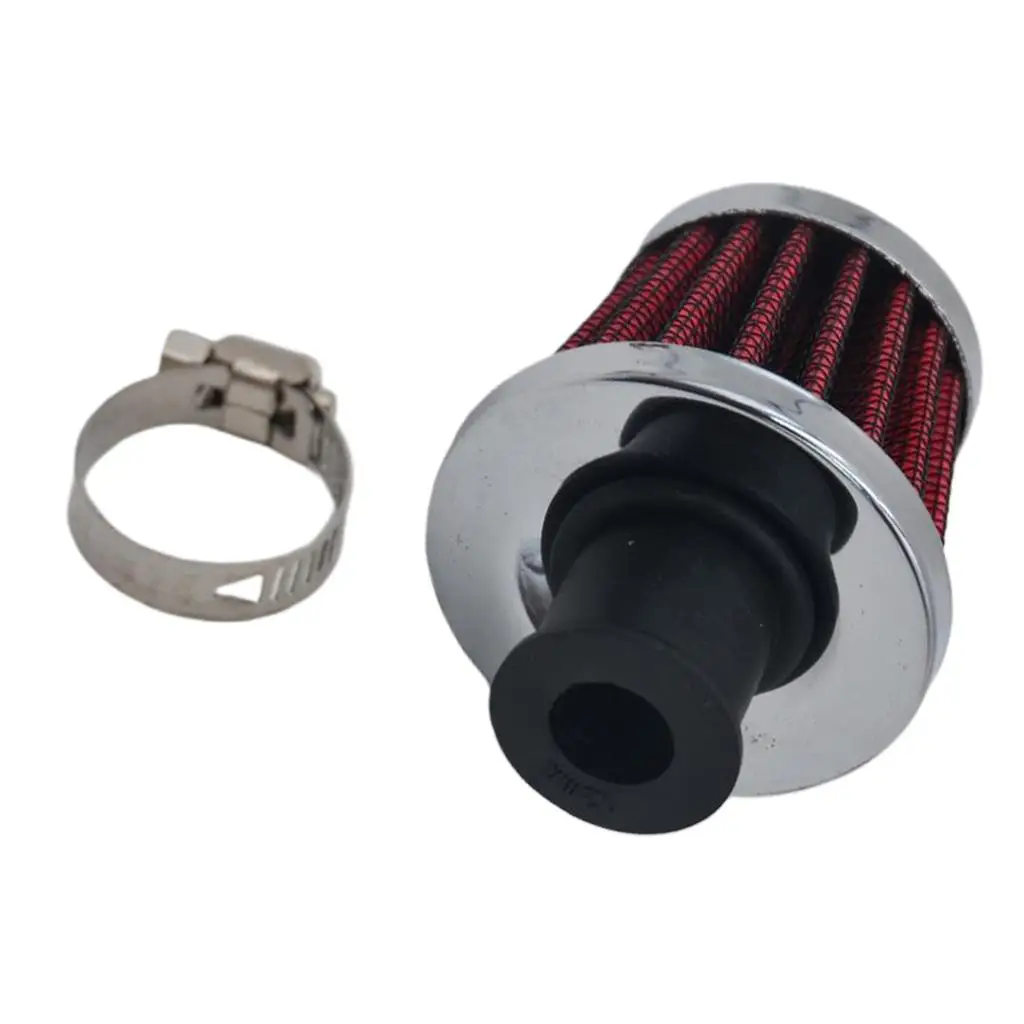 

1x Red Intake Crankcase Breather Filter Cover 2mm Universal