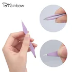 Brainbow 1 шт. сиреневый пинцет для бровей инструменты для макияжа двойные концы Антистатический пинцет для удаления бровей накладные ресницы для наращивания