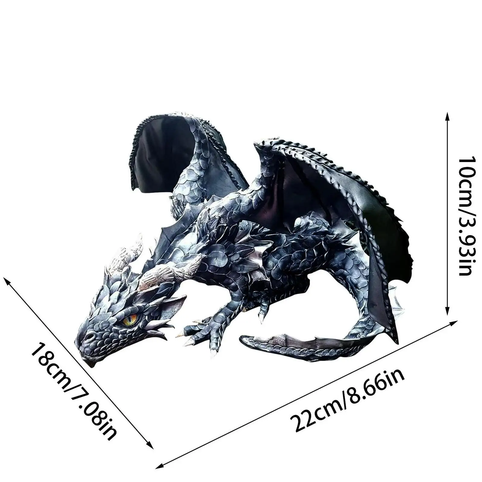 Gothic Dragon Garden Decoration Resin Dragon Statue Decorations Fantasy Animal Sculptures Ornaments For Patio Front Garden Lawn images - 6