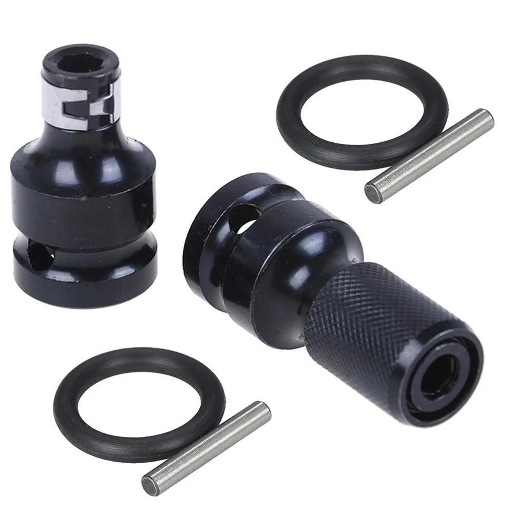 2 Set Telescopic Adapter Bullet Sleeve 1/2\\'\\' Square To 1/4\\'\\' Hex Ratchet Socket Wrench Socket Adapter Spanner Set